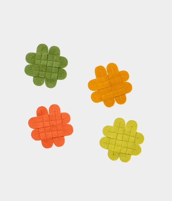 Rattan-Untersetzer, 4er-Pack