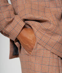 Wide Pied-de-Poule Trousers