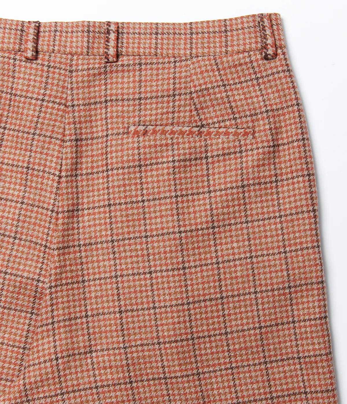 Wide Pied-de-Poule Trousers