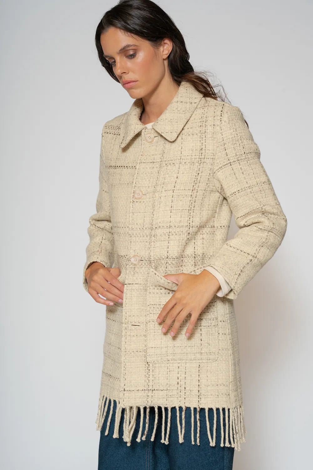 Blanket Coat with Buttons