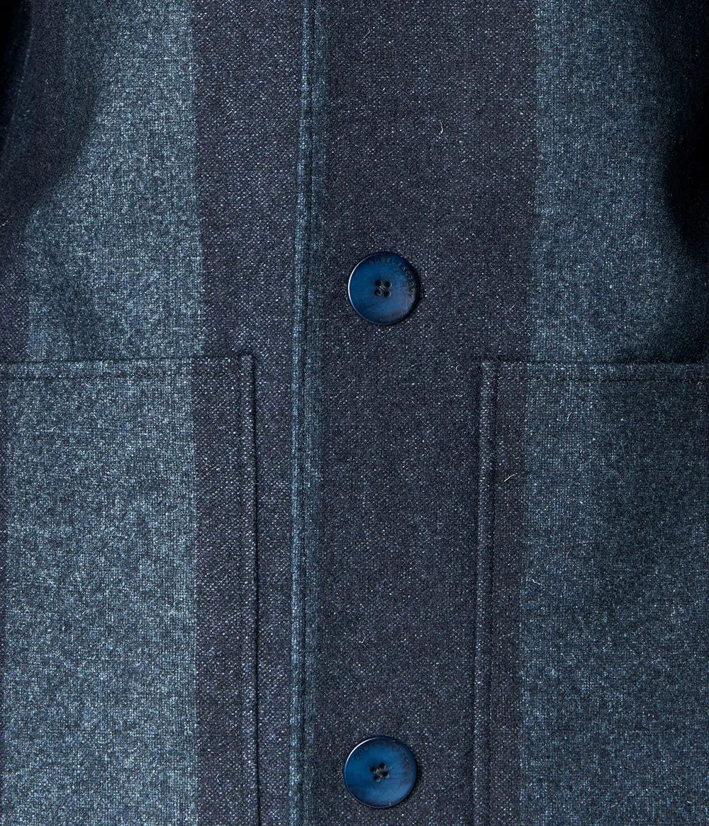 Sobretudo Botões Burel Denim